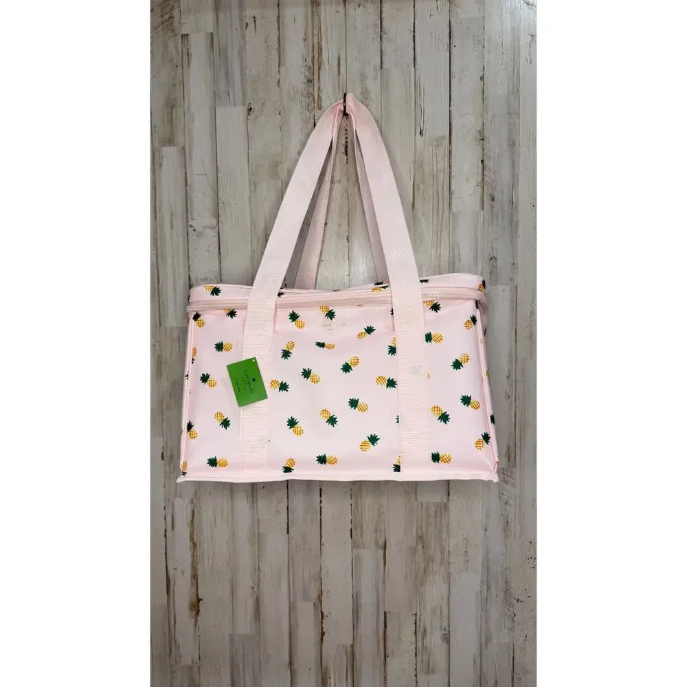 NWT Kate Spade NY‎ Pink Pineapple Print Insulated Cooler Bag